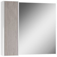 Шкаф-зеркало Uno 80 Дуб серый левый/правый Домино (DU1504HZ) в Асбесте - asbest.mebel24.online | фото 6