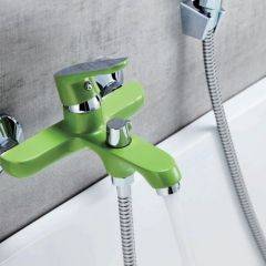 Смеситель для ванны Accoona A6366K (зеленый) в Асбесте - asbest.mebel24.online | фото 2