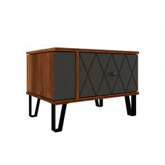Спальня Римини ПМ-375.10 исп.2 Тумба (МДФ графит софт) в Асбесте - asbest.mebel24.online | фото
