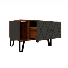 Спальня Римини ПМ-375.10 исп.2 Тумба (МДФ графит софт) в Асбесте - asbest.mebel24.online | фото 2
