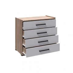 Спальня Соната Комод (Белый/Дуб крафт золотой) в Асбесте - asbest.mebel24.online | фото 2