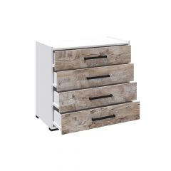Спальня Соната Комод (Белый/Дуб юкон) в Асбесте - asbest.mebel24.online | фото 2
