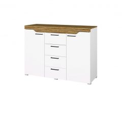 Спальный гарнитур Милана (Белый/Сосна Гранд) модульный в Асбесте - asbest.mebel24.online | фото 8