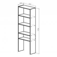 Стеллаж Элемент-1 (белый) в Асбесте - asbest.mebel24.online | фото 2