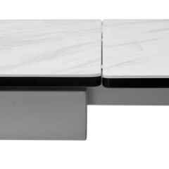 Стол BELLUNO 160 MARBLES KL-99 Белый мрамор матовый, итальянская керамика/ белый каркас, ®DISAUR в Асбесте - asbest.mebel24.online | фото 7