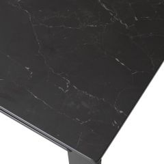 Стол CORNER 120 MATT BLACK MARBLE SOLID CERAMIC / BLACK, ®DISAUR в Асбесте - asbest.mebel24.online | фото 9