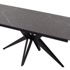 Стол FORIO 160 MATT BLACK MARBLE SOLID CERAMIC / BLACK, ®DISAUR в Асбесте - asbest.mebel24.online | фото 5