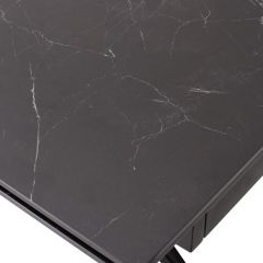 Стол FORIO 160 MATT BLACK MARBLE SOLID CERAMIC / BLACK, ®DISAUR в Асбесте - asbest.mebel24.online | фото 9