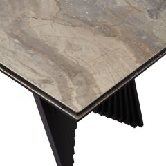 Стол IVAR 180 MARBLES KL-80 Серый мрамор, итальянская керамика, ®DISAUR в Асбесте - asbest.mebel24.online | фото 10