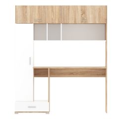 Стол компьютерный ПКС-1 (дуб сонома/белый глянец) в Асбесте - asbest.mebel24.online | фото 4