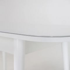 Стол раскладной со стеклом (опоры массив цилиндрический) "Хоста" в Асбесте - asbest.mebel24.online | фото 6