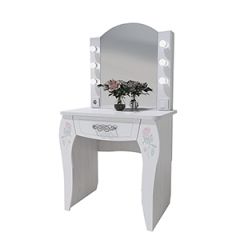 Стол туалетный Розалия №12 + ПОДСВЕТКА (лиственница белая, омела) в Асбесте - asbest.mebel24.online | фото