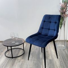 Стул CHIC BLUVEL-86 NAVY BLUE / черный каркас М-City в Асбесте - asbest.mebel24.online | фото 5
