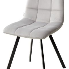 Стул CHILLI SQUARE BLUVEL-03 светло-серый, велюр / черный каркас М-City в Асбесте - asbest.mebel24.online | фото