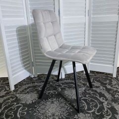 Стул CHILLI SQUARE BLUVEL-03 светло-серый, велюр / черный каркас М-City в Асбесте - asbest.mebel24.online | фото 3