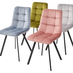 Стул CHILLI SQUARE BLUVEL-03 светло-серый, велюр / черный каркас М-City в Асбесте - asbest.mebel24.online | фото 8