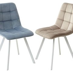 Стул CHILLI SQUARE G108-56 пудровый синий, велюр/ белый каркас М-City в Асбесте - asbest.mebel24.online | фото 3