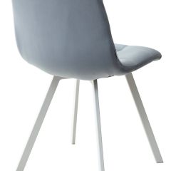 Стул CHILLI SQUARE G108-56 пудровый синий, велюр/ белый каркас М-City в Асбесте - asbest.mebel24.online | фото 4