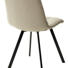 Стул CHILLI SQUARE HK017-02 серо-бежевый, PU/ черный каркас М-City в Асбесте - asbest.mebel24.online | фото 4