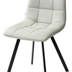 Стул CHILLI SQUARE HK017-03 светло-серый, PU/ черный каркас М-City в Асбесте - asbest.mebel24.online | фото