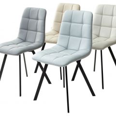 Стул CHILLI SQUARE HK017-03 светло-серый, PU/ черный каркас М-City в Асбесте - asbest.mebel24.online | фото 2