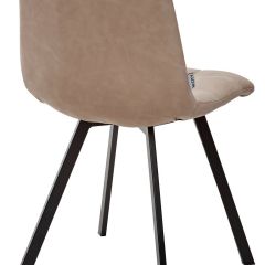 Стул CHILLI SQUARE RU-09 серо-бежевый винтаж, PU / черный каркас М-City в Асбесте - asbest.mebel24.online | фото 3