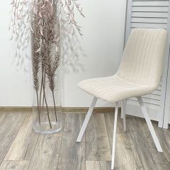 Стул ELVIS WZ2042-01 молочный фактурный велюр / белый каркас М-City в Асбесте - asbest.mebel24.online | фото 5