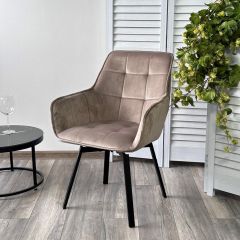 Стул MAVERICK 360 град. поворот. BLUVEL-40 BEIGE/ черный каркас, М-City в Асбесте - asbest.mebel24.online | фото 5
