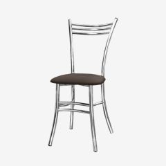 Стул "Увертюра", кож.зам - Далас браун/ножки хром (4шт) в Асбесте - asbest.mebel24.online | фото