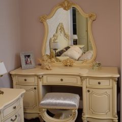 Туалетный стол + Зеркало Мона Лиза (крем) в Асбесте - asbest.mebel24.online | фото 6