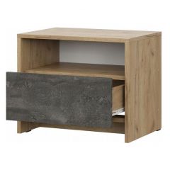 Тумба прикроватная МСП-1 (Дуб золотой/Камень темный) в Асбесте - asbest.mebel24.online | фото 2
