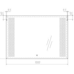 Зеркало Cosmo 100 alum с подсветкой Sansa (SC1004Z) в Асбесте - asbest.mebel24.online | фото 7