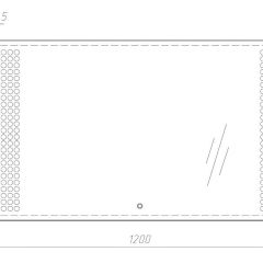 Зеркало Cosmo 120 black с подсветкой Sansa (SC1048Z) в Асбесте - asbest.mebel24.online | фото 2