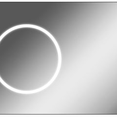 Зеркало Eclipse 100 black с подсветкой Sansa (SE1032Z) в Асбесте - asbest.mebel24.online | фото 1