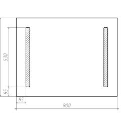 Зеркало Good Light 2-90 с подсветкой Домино (GL7015Z) в Асбесте - asbest.mebel24.online | фото 6