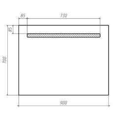 Зеркало Good Light 90 с подсветкой Домино (GL7009Z) в Асбесте - asbest.mebel24.online | фото 2