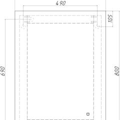 Зеркало Каракас 800х600 с подсветкой Домино (GL7042Z) в Асбесте - asbest.mebel24.online | фото 8