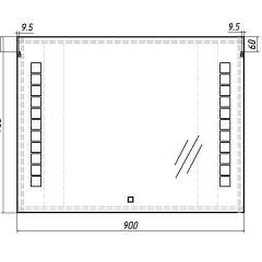 Зеркало Quadro 90 alum с подсветкой Sansa (SQ1018Z) в Асбесте - asbest.mebel24.online | фото 7