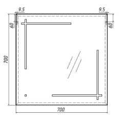 Зеркало Ray 70 black с подсветкой Sansa (SR1038Z) в Асбесте - asbest.mebel24.online | фото 6