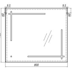 Зеркало Ray 80 black с подсветкой Sansa (SR1037Z) в Асбесте - asbest.mebel24.online | фото 7