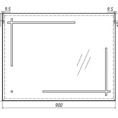 Зеркало Ray 90 black с подсветкой Sansa (SR1036Z) в Асбесте - asbest.mebel24.online | фото 6