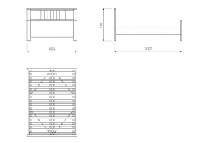 2.08.04.060.14 САГА кровать двойная 140х200 белая/ясень в Асбесте - asbest.mebel24.online | фото 3