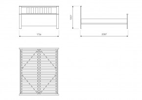 2.08.04.070.14 САГА кровать двойная 160х200 белая/ясень в Асбесте - asbest.mebel24.online | фото 3