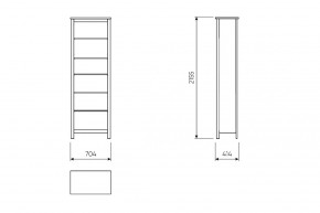 2.08.07.110.6 САГА стеллаж 70 темно-бирюзовый RU в Асбесте - asbest.mebel24.online | фото