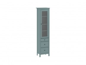 2.08.07.120.6 САГА шкаф с витриной 50 темно-бирюзовый RU в Асбесте - asbest.mebel24.online | фото