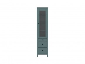 2.08.07.120.6 САГА шкаф с витриной 50 темно-бирюзовый RU в Асбесте - asbest.mebel24.online | фото 2