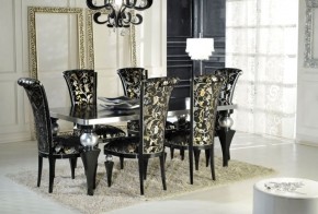 3224/TR Стол, черный с серебром СКИДКА 50% в Асбесте - asbest.mebel24.online | фото 1