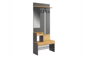 БАСКО Прихожая К10 (графит) в Асбесте - asbest.mebel24.online | фото 2