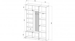 БАВАРИЯ Прихожая (дуб вотан/графит) в Асбесте - asbest.mebel24.online | фото 2