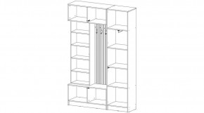 БАВАРИЯ Прихожая (дуб вотан/графит) в Асбесте - asbest.mebel24.online | фото 4